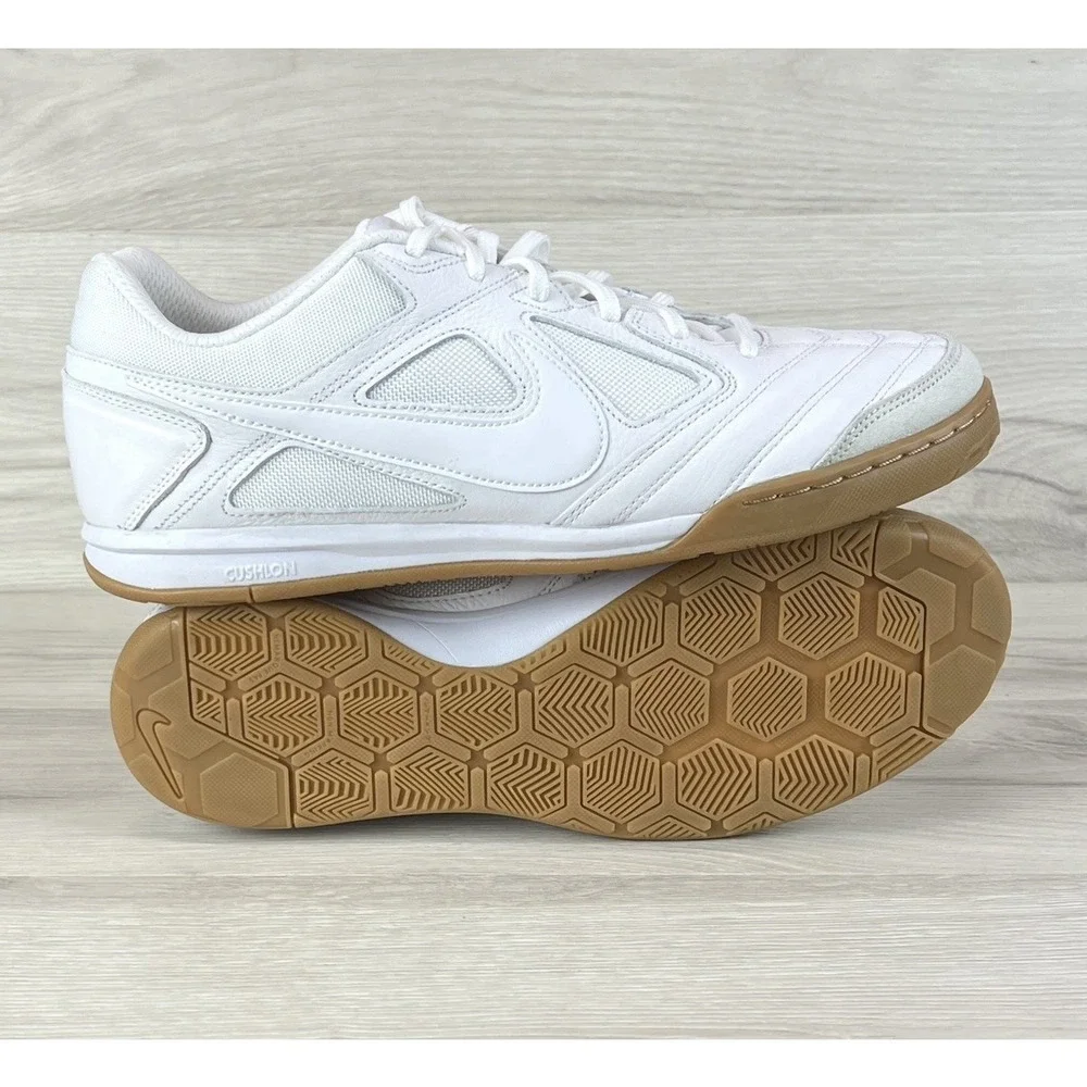 Nike Gato Shoes Mens Size 10 Indoor Soccer Futbol nby HQ6019-100 White Gum